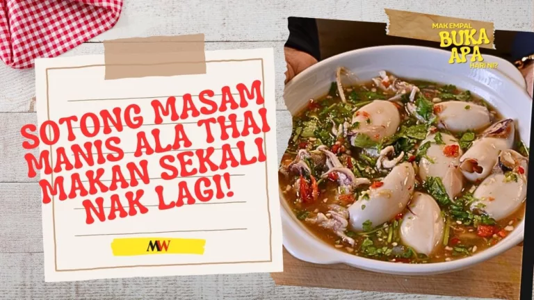 Kecur Air Liur, Sotong Masam Manis Ala Thai Makan Sekali Nak Lagi! Lazat Wajib Cuba