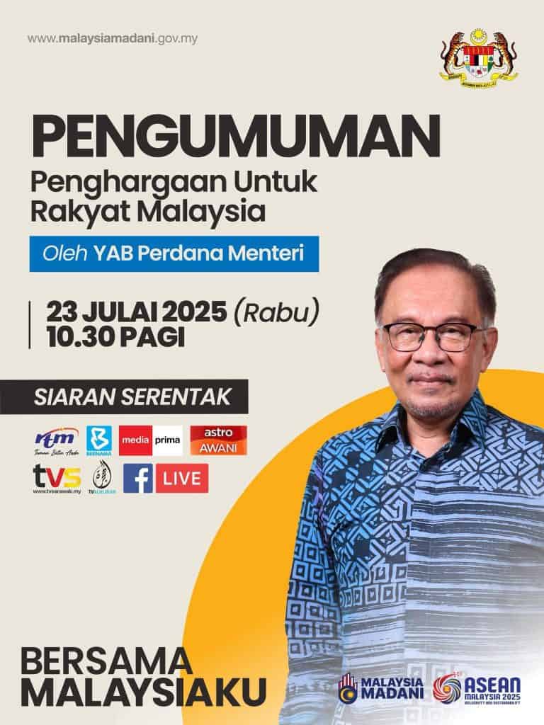 “Sebuah Isi Rumah Umpamanya Suami, Isteri Dan Dua Orang Anak Dewasa Akan Dapat RM400” Rakyat Malaysia Berumur 18 Tahun Ke Atas Dapat RM100