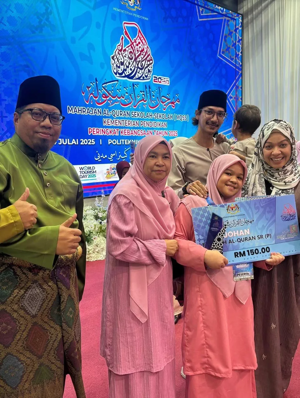 “Rezeki Abeer Dah Tertulis” Bakal Pelapis Qariah Negara, Anak Tunggal Ustazah Sharifah Khasif Juara Tilawah Al-Quran