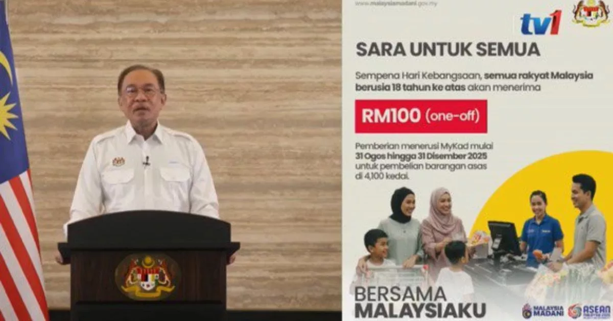 “Sebuah Isi Rumah Umpamanya Suami, Isteri Dan Dua Orang Anak Dewasa Akan Dapat RM400” Rakyat Malaysia Berumur 18 Tahun Ke Atas Dapat RM100
