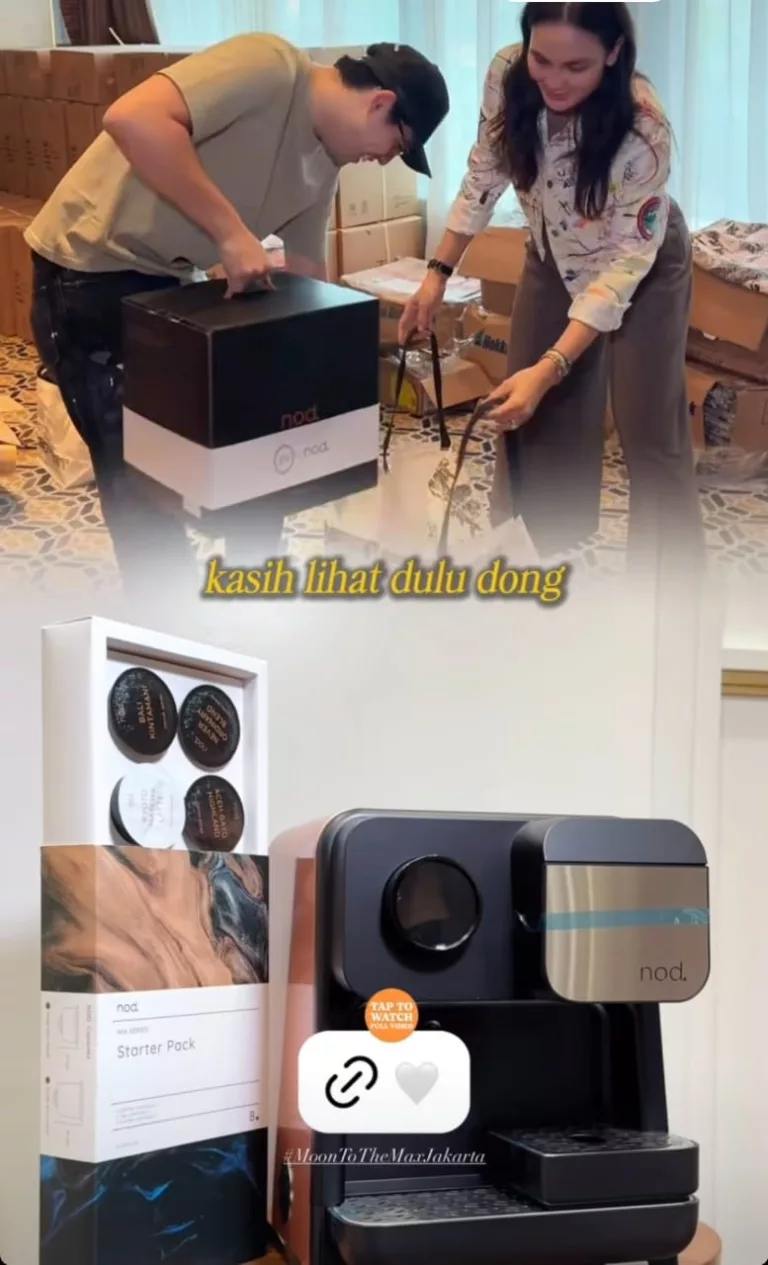 Luna Maya Hadiahkan Mesin Kopi Kepada Tetamu Resepsi. Lain Dari Yang Lain Ni!