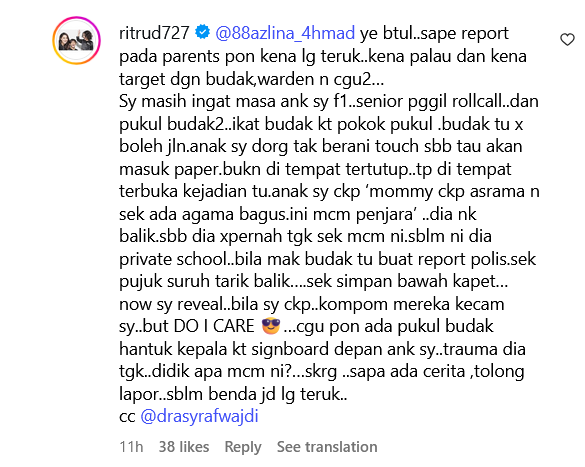 Rita Rudaini Dedah Sekolah Sorok Kes Buli ‘Bawah Karpet’-“Pelajar Senior Pukul, Ikat Pelajar Di Pokok Sampai Tak Boleh Berjalan”