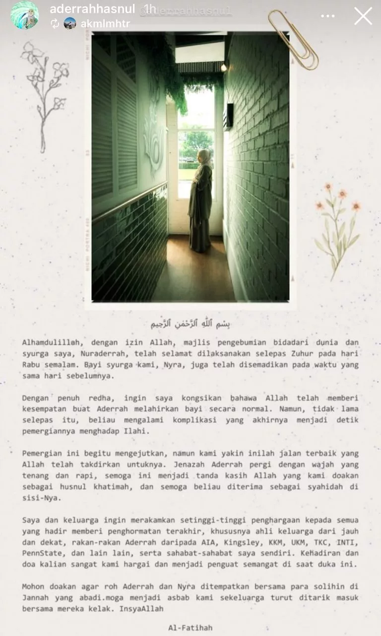Ibu Hamil 7 Bulan Meninggal Selepas Melahirkan Bayi, Dijemput Allah Dengan Tanda Kematian Husnul Khotimah