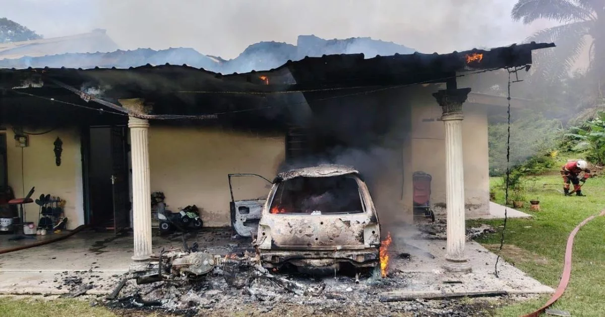 Anak Mengamuk, Libas Bapa Dengan Rotan, Pisau Sebelum Bakar Rumah, Kereta