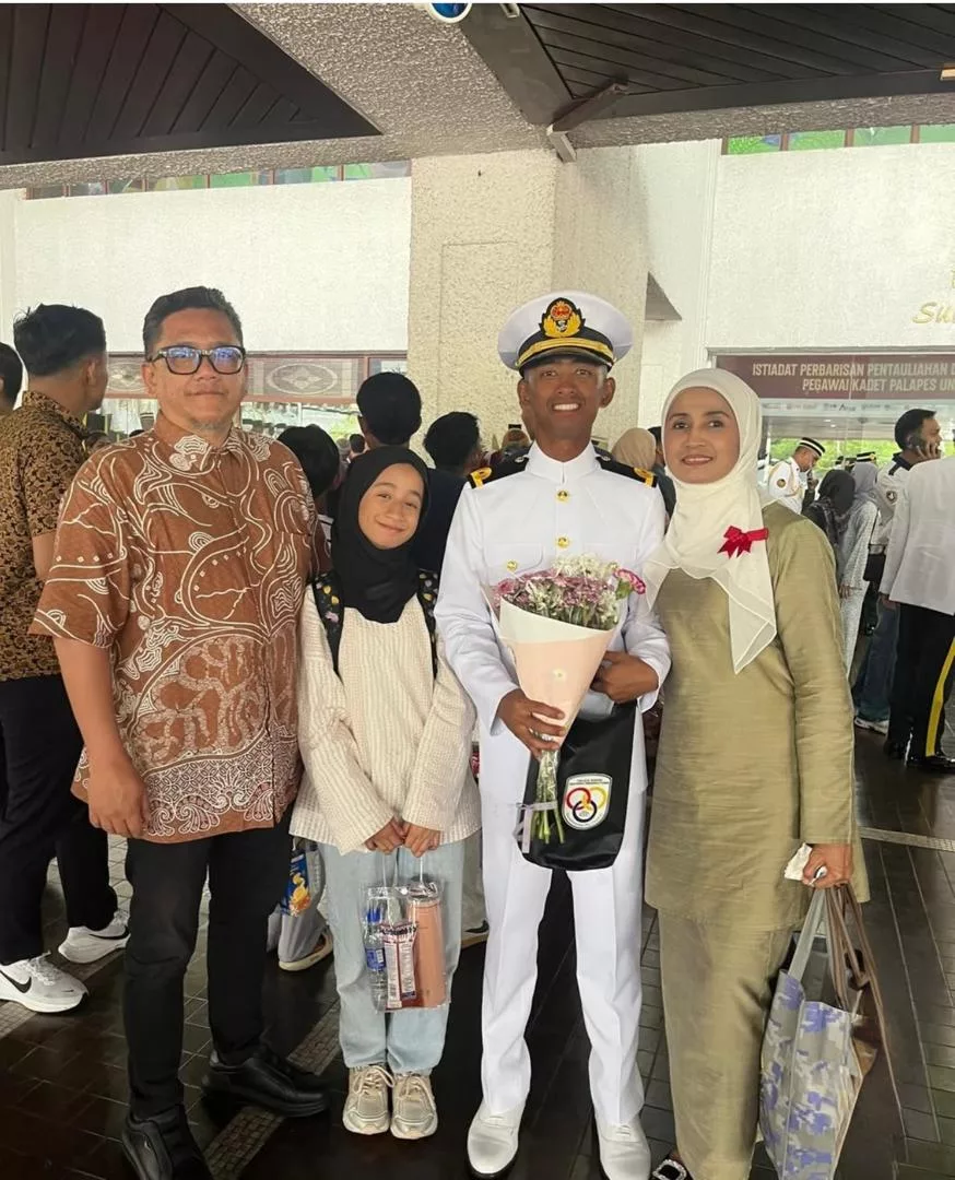 Azian Mazwan Sapuan Terharu, Anak Lelaki Bergelar Leftenan Muda Angkatan Tentera Malaysia