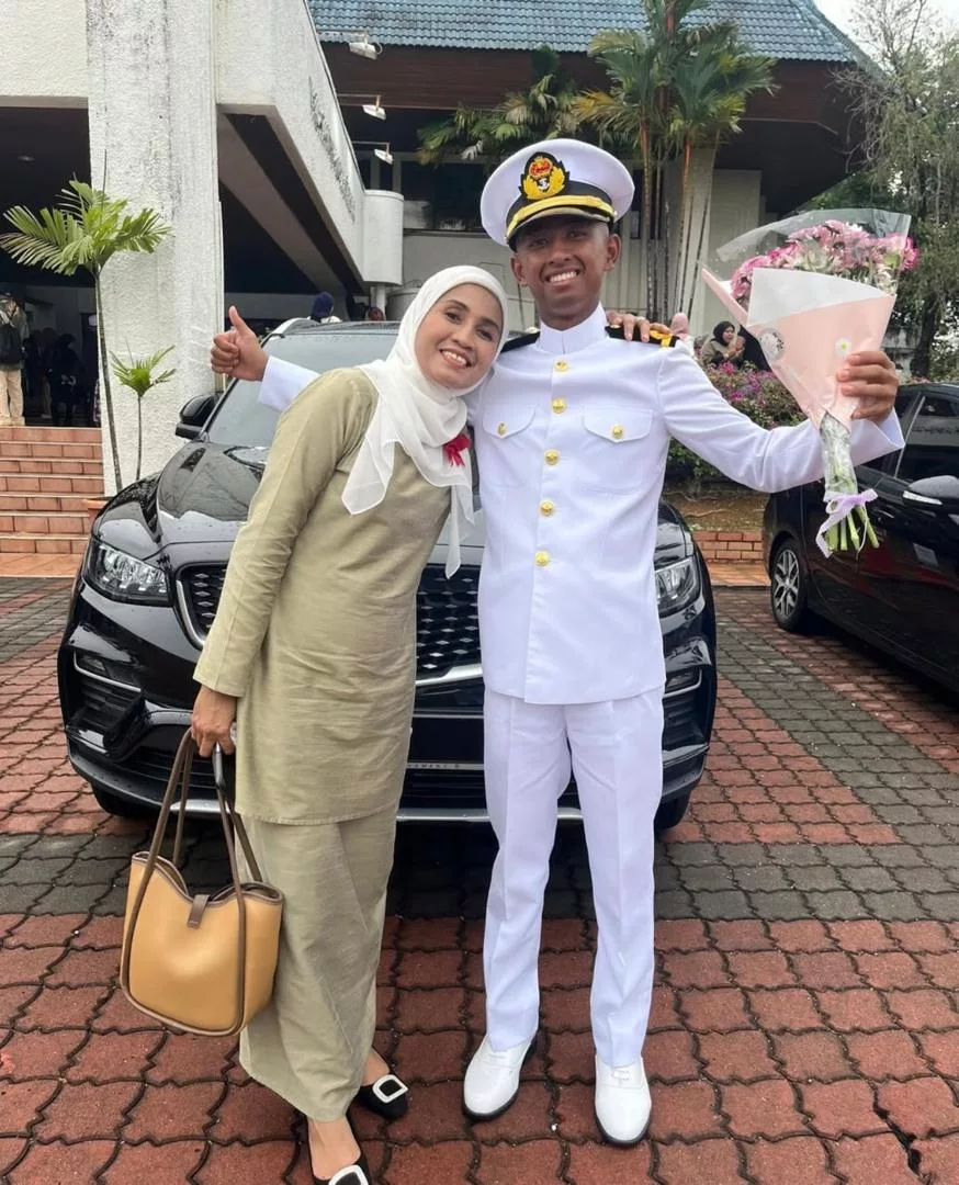 Azian Mazwan Sapuan Terharu, Anak Lelaki Bergelar Leftenan Muda Angkatan Tentera Malaysia