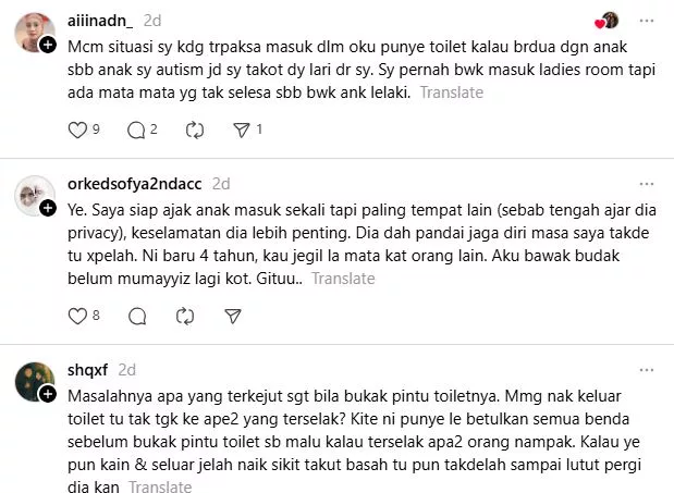Ika Nabella Tegas! Tetap Bawa Anak Lelaki Usia 6 Tahun Ke Tandas Wanita “Keselamatannya Tidak Boleh Dibawa Dirunding”