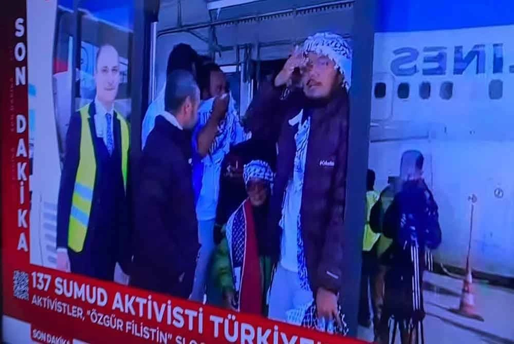 Pesawat Bawa Aktivis GSF Selamat Tiba Di Istanbul