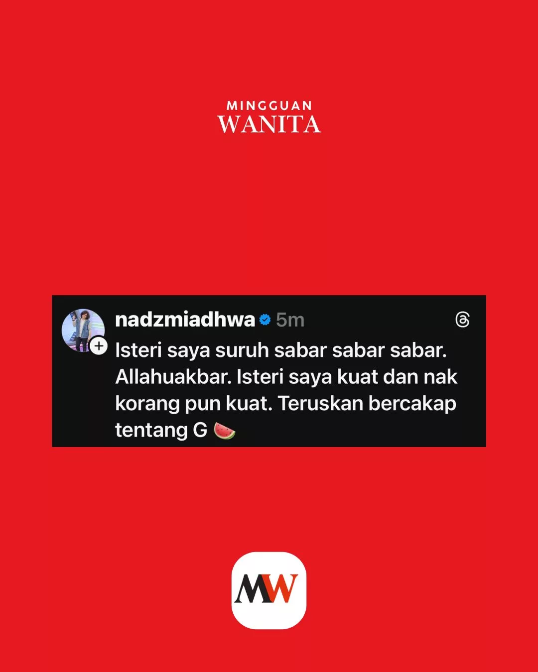 Ardell Aryana Minta Suami Bersabar “Allahuakbar. Isteri Saya Kuat Dan Nak  Korang  Pun Kuat”