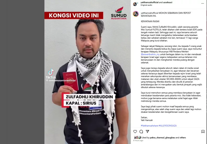 Yatt Hamzah Rayu Kerajaan ‘Bantu’ Suami Dibebaskan, 11 Rakyat Malaysia Ditahan