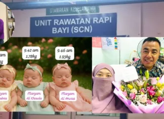 Mejar Mohd. Fikry & Isteri Mohon Doakan Tiga Puteri Kembar – “Doakan Kesihatan Anak-anak Triplet Kami Yang Masih Di NICU”