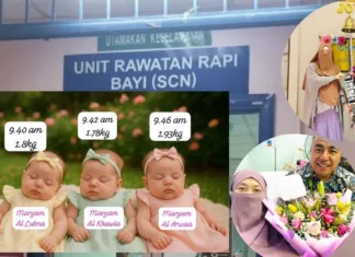 Bayi Kembar Tiga, Mejar Mohd. Fikry Luah Kecewa Dakwa Berlaku Kecuaian Hospital, Anak Triplet Dimasukkan Semula Ke NICU
