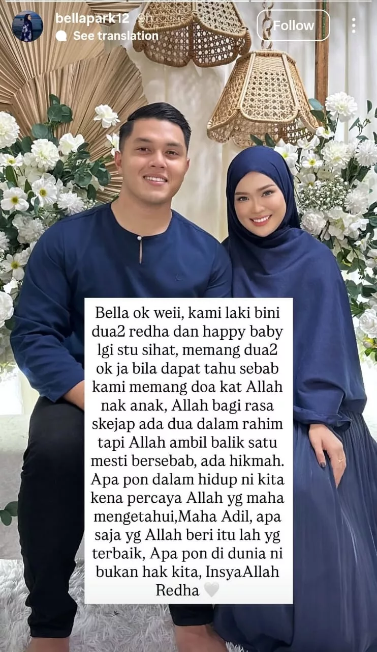 Bella Park Reda Hadapi Vanishing Twin Syndrome, Syukur Masih Diberi Rezeki Zuriat
