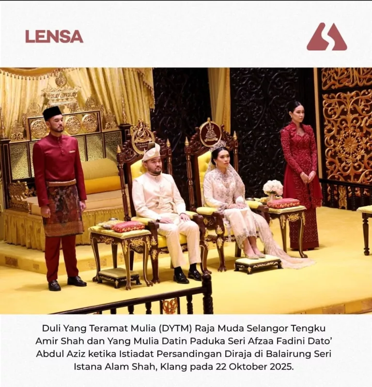 Penuh Adat Istiadat. Persandingan Diraja Tengku Amir Shah, Afzaa Fadini Serlah Tradisi Kesultanan Selangor