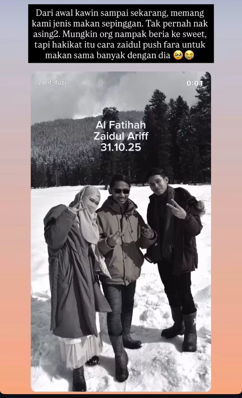 Sebaknya, Farah Fakhira Luah Rasa “Terlalu Banyak Awak Record Dalam Handphone. Seolah Dah Siapkan Semuanya Sebelum Nak Pergi’ 13 Sebaknya, Farah Fakhira Luah Rasa “Terlalu Banyak Awak Record Dalam Handphone. Seolah Dah Siapkan Semuanya Sebelum Nak Pergi’