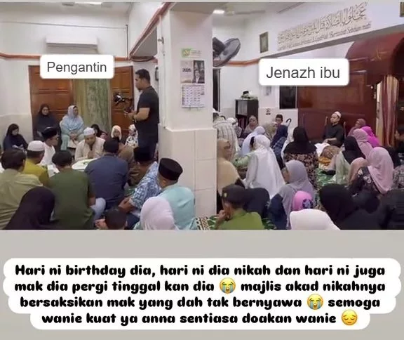 Akad Nikah Di Depan Jasad Ibu, Suami Jadi Kekuatan
