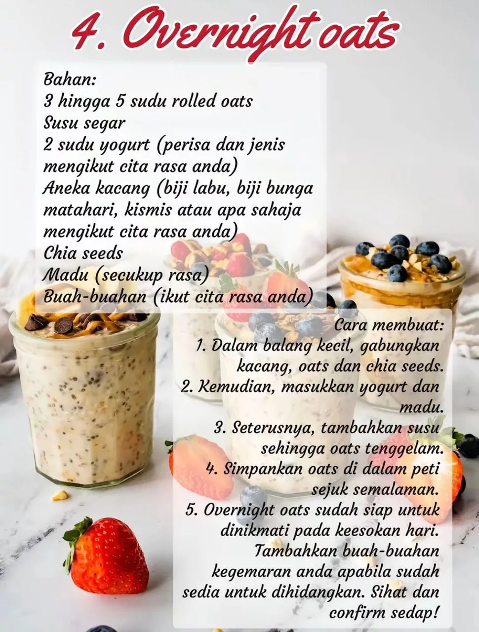 Tak Makan Nasi Waktu Sahur, Boleh Pilih Menu Kenyang Lama Ini