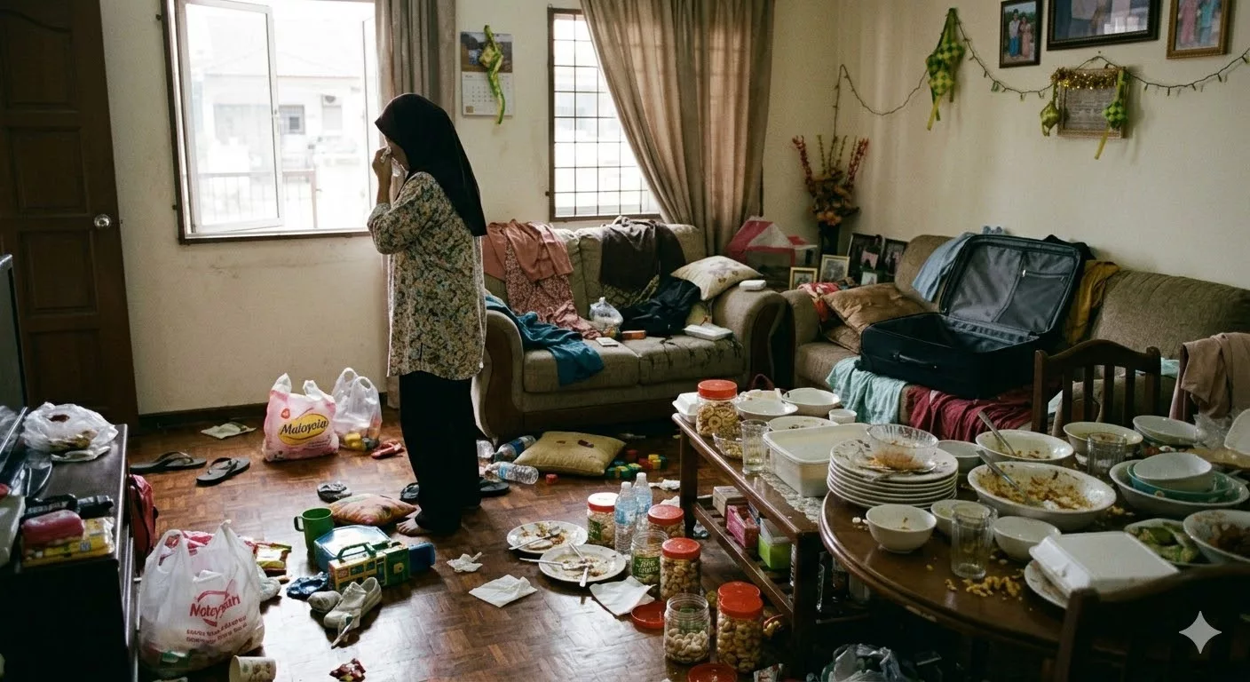 Sebelum Pulang Ke Kota, Jangan Tinggalkan Rumah Mak Ayah Macam Hotel. Langsung Tak Kemas!