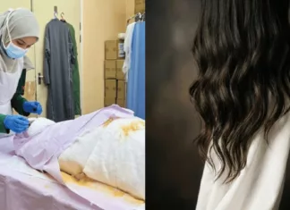 rambut jenazah wanita