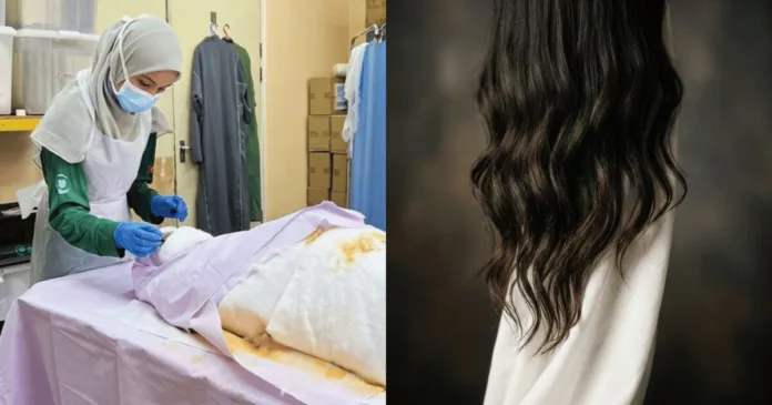 rambut jenazah wanita