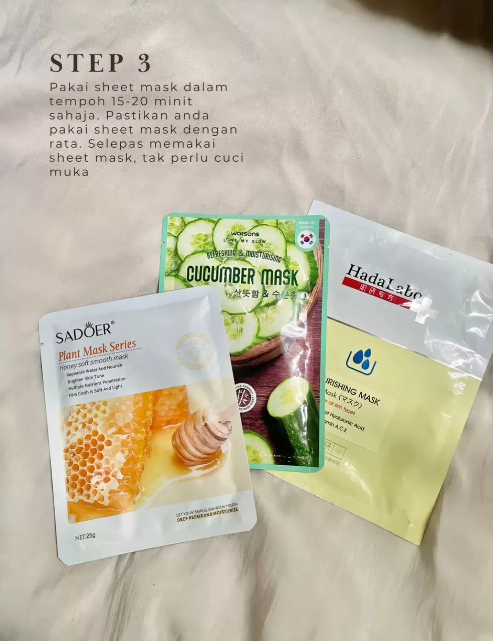 Cara Guna Sheet Mask Dengan Betul, Jangan Pakai Sampai Kering & Bawa Tidur