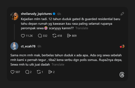 Sheila Rusly Terkejut Jiran Depan Rumah Perompak, 12 Tahun Duduk Gated & Guarded Pun Tak Selamat