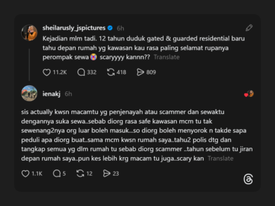 Sheila Rusly Terkejut Jiran Depan Rumah Perompak, 12 Tahun Duduk Gated & Guarded Pun Tak Selamat
