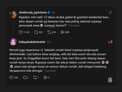 Sheila Rusly Terkejut Jiran Depan Rumah Perompak, 12 Tahun Duduk Gated & Guarded Pun Tak Selamat