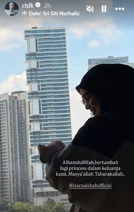 Tokti Kongsi Berita Gembira, Izara Aishah Selamat Melahirkan Anak Ketiga