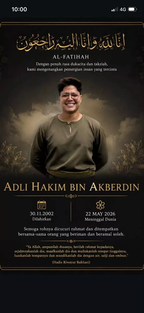 Allahyarham Adli Hakim Akberdin Rancang Nikah Tahun Depan, Bakal Isteri Turut Parah Dalam Tragedi 5 Allahyarham Adli Hakim Akberdin Rancang Nikah Tahun Depan, Bakal Isteri Turut Parah Dalam Tragedi