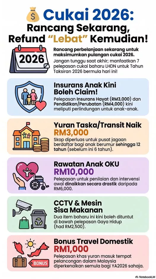 LHDN 'Payung' Pelepasan Cukai Tahun 2026, Jangan Tunggu Tahun Depan Baru Nak Merancang! 4 LHDN ‘Payung’ Pelepasan Cukai Tahun 2026, Jangan Tunggu Tahun Depan Baru Nak Merancang!