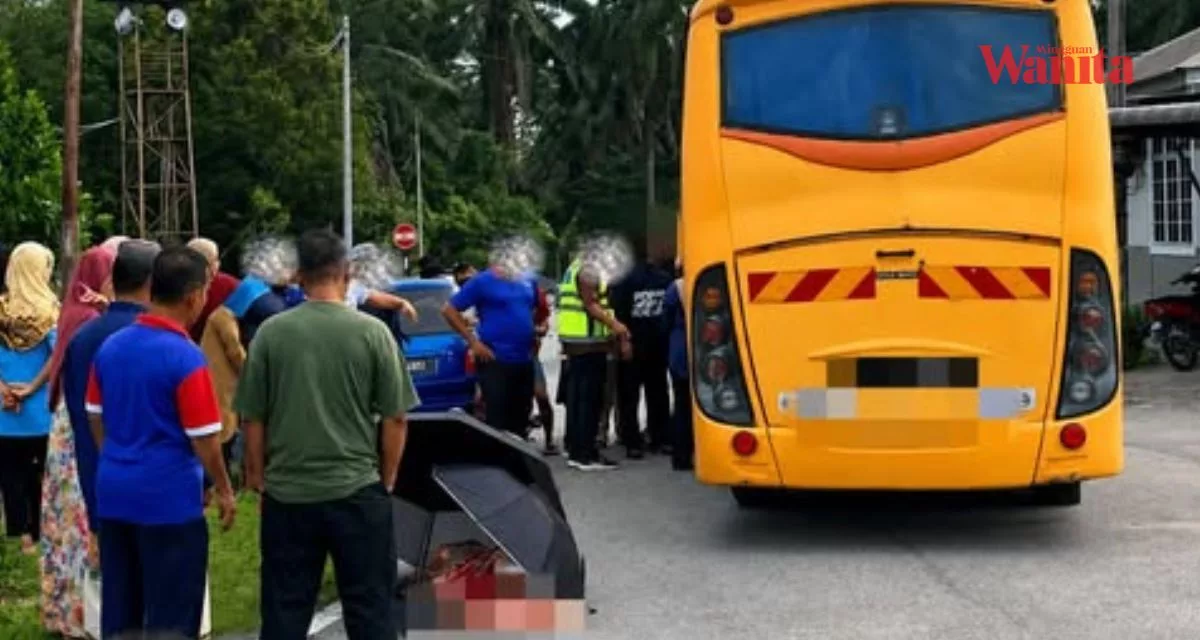Murid Tahun Satu Dilanggar Dengan Bas, Pemandu Wanita Pengsan Sebab Terkejut