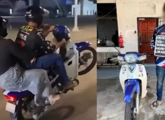 aksi wheelie