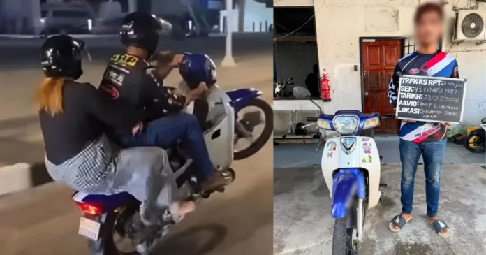 aksi wheelie