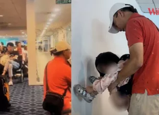 Kurang Kesedaran Sivik, Bapa Biar Anak Buang Air Besar Dalam Tong Sampah di KLIA2 Bapa Biar Anak Buang