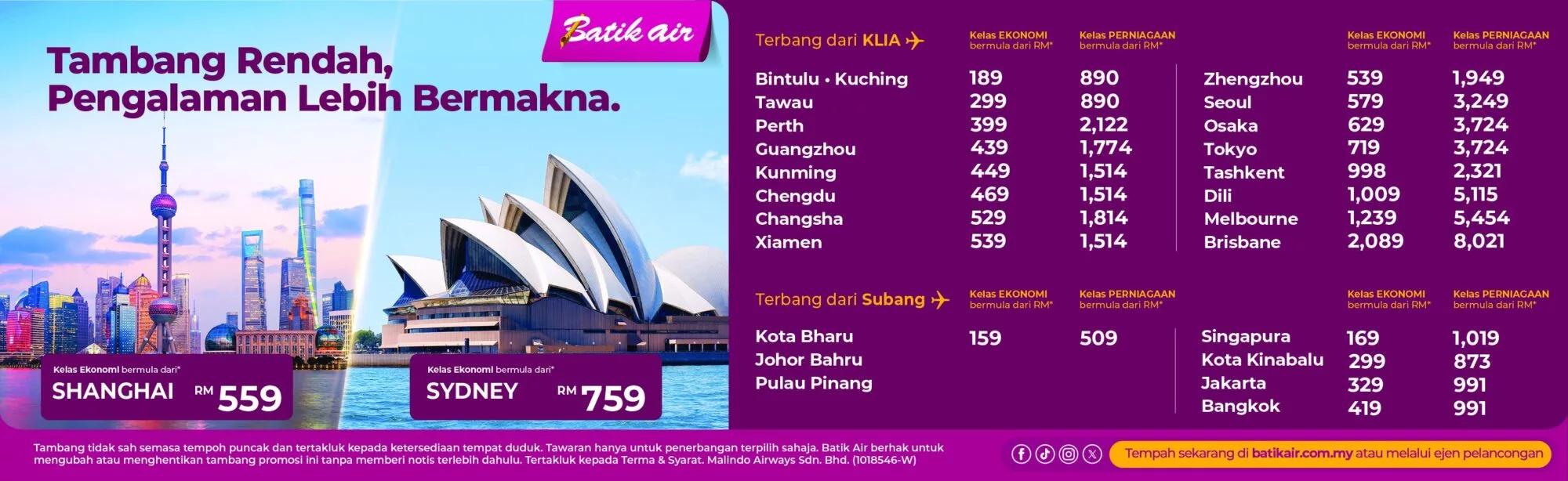 Dari Kota Kinabalu Ke Sydney, Dunia Menanti Untuk Diterokai Bersama Batik Air 19 Dari Kota Kinabalu Ke Sydney, Dunia Menanti Untuk Diterokai Bersama Batik Air