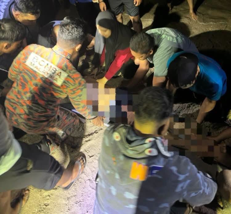 Tragedi Mandi Pantai, Tangan Bapa Masih Erat Pegang Kaki Anak Sulung Waktu Ditemui