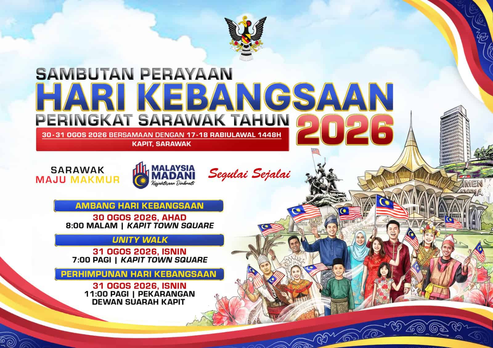 Tempat Sambut Ambang Merdeka 2026 Setiap Negeri, Jom Meriahkan!