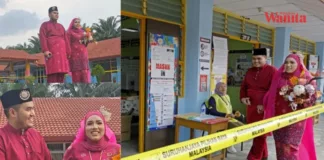 Pengantin Perempuan Mengundi