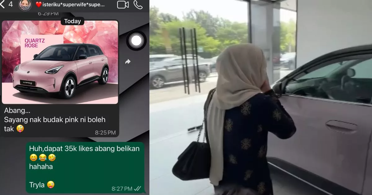 Isteri Menangis Dihadiahkan e.MAS 5, Suami Minta 35,000 Likes Sekali Netizen Bagi Lebih 98,000