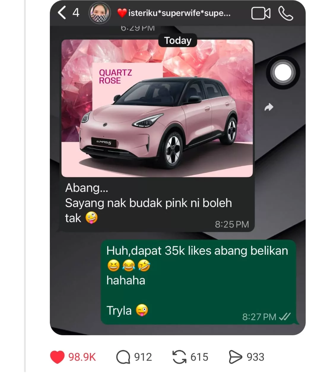 Isteri Menangis Dihadiahkan e.MAS 5