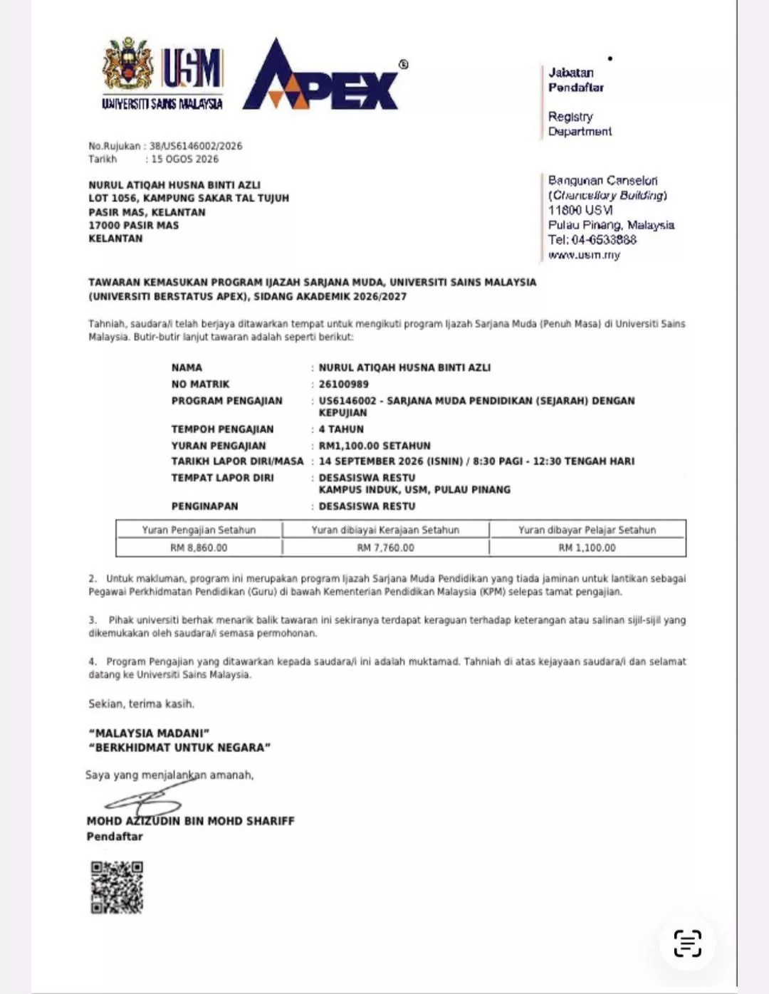 Dijaga Datuk Nenek Sejak Bayi, Atiqah Husna Raih STPM 4.0 Tapi Kini Buntu Cari Belanja Ke USM 8 Atiqah Husna