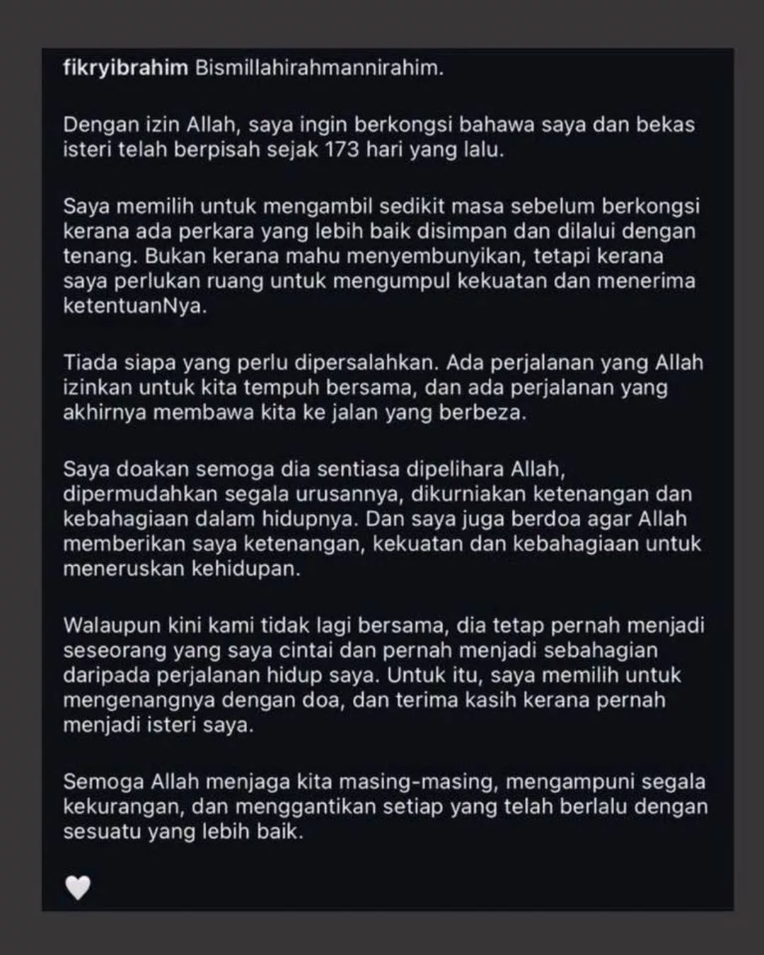 Fikry Ibrahim Sahkan Sudah Berpisah Dengan Isteri Sejak 173 Hari Lalu 4 Fikry Ibrahim