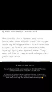 “MOH Takkan Diam Je Kot” – Sebulan Berlalu, Waris Flying Doctor Persoal Isu Pampasan Mangsa Helikopter 2 pampasan mangsa helikopter