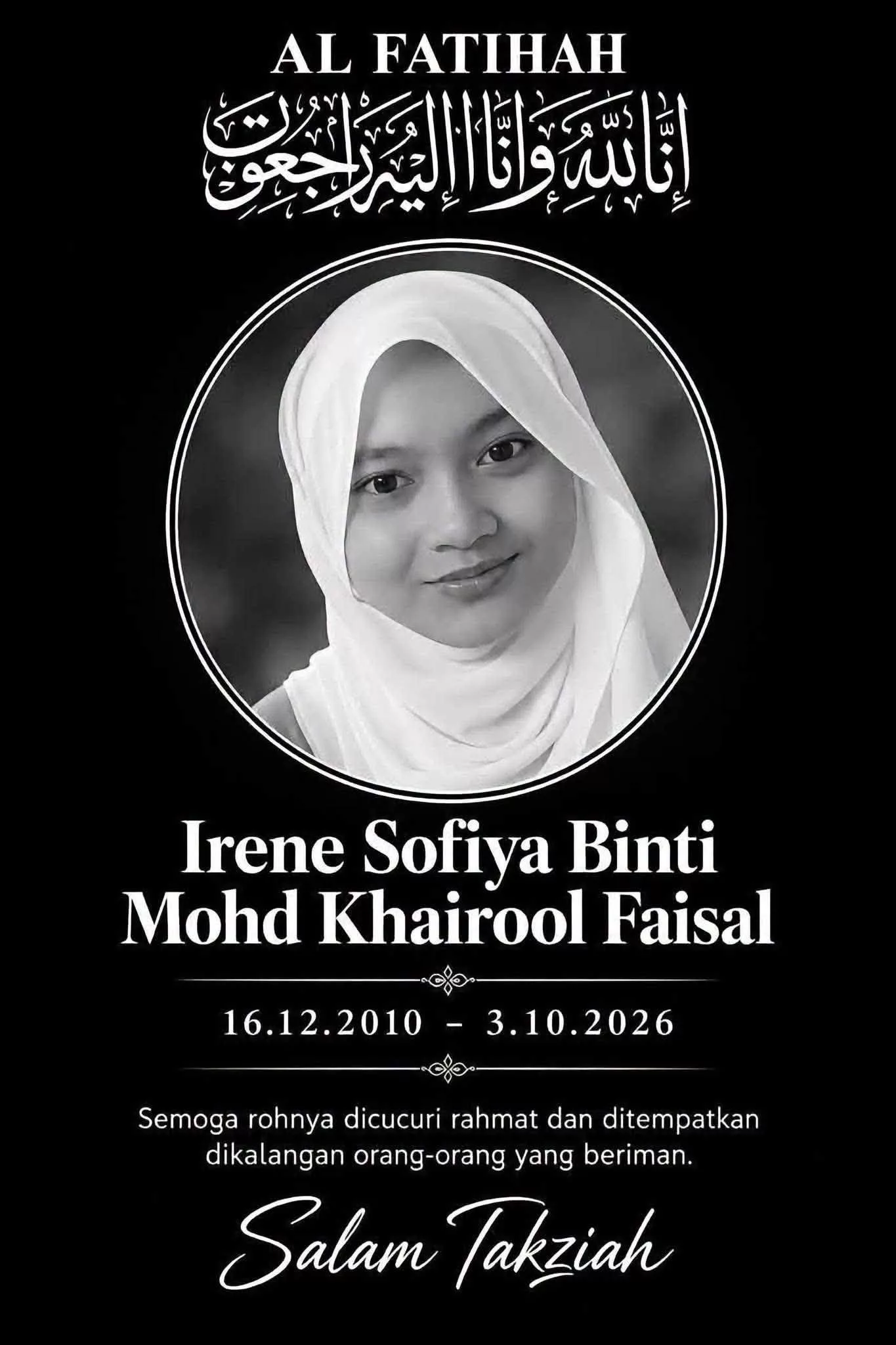 Pelajar Perempuan 16 Tahun Ditemui Tidak Bernyawa Di Dewan Sekolah