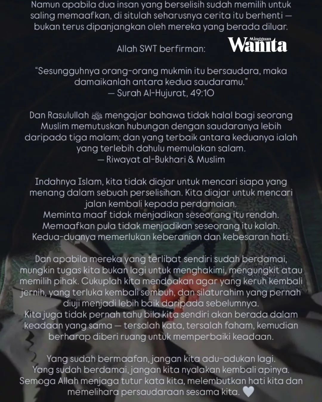 Dato' Sri Siti Nurhaliza Damaikan Keadaan, "Setiap Manusia Ada Khilaf..."